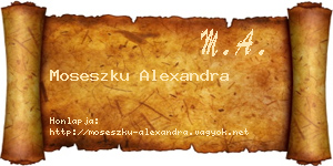 Moseszku Alexandra névjegykártya
